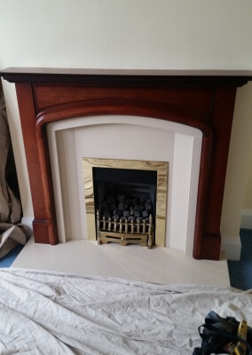 Marble Suite With Wooden Surround & Gas Fire - Wordsley, Stourbridge.