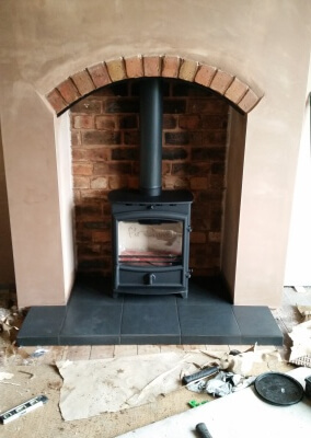 Fireline Fx5w With Tiled Slate Effect Hearth - Codsall, Wolverhampton.