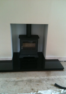 Chesney multifuel woodburning stove, with 316 stainless steel lining, slate hearth made to measure - claverley, shropshire.