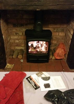 Fireline fx5w with 316 grade lining, fitting to existing fireplace - Walsall.