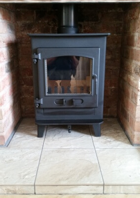 Deans Forge Croft Junior outset multi fuel stove with a 316 grade chimney liner - Stourton, Stourbridge
