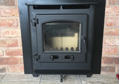 Deans Forge Croft Junior inset multi fuel stove with a 316 grade flexible chimney liner - Stourton, Stourbridge