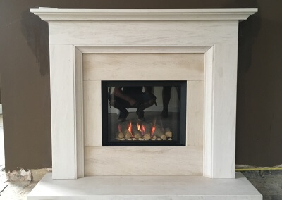 Charlton & Jenrick P4 Gas Fire with Limestone Suit - Rudgley, Cannock