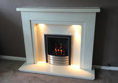 Paragon 2000 slide control gas fire with marble suit - Weston, Staffordshire