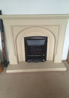 Valor Slide Control Gas Fire With Black Nickel Facia & Fret - Wall Heath, Kingswinford