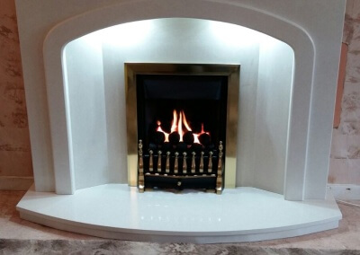 Marble Suite With Built In Down Lights  & A High efficiency Gas Fire - Dudley, West Midlands