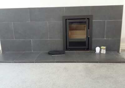 WestFire Uniq Woodburning Stove With A Tiled Heath & Backing - Wall Heath, West Midlands