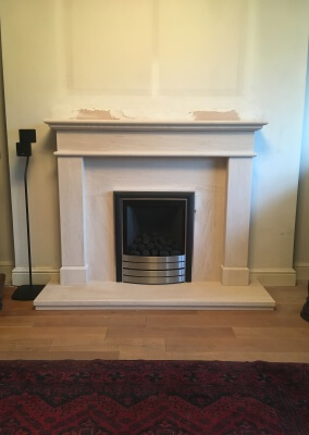 Limestone Suite With A Charlton & Jenrick Paragon 2000 Gas Fire - Staffordshire
