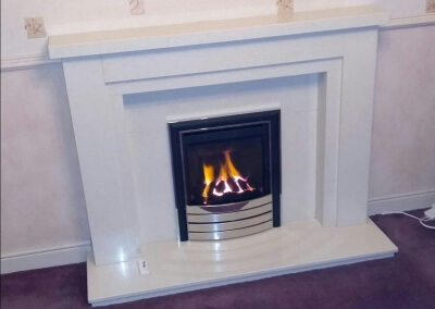 Be-Modern SlimLine Gas Fire With Marble Surround - Brierley Hill, West Midlands