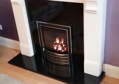 Charlton & Jenrick High Efficency Gas Fire With Solid Granite Hearth & Back Pannel & A Limestone suite - Pedmore, Stourbridge