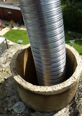 5" 316 grade Stainless Steel Flue Liner - Stourton, Stourbridge.