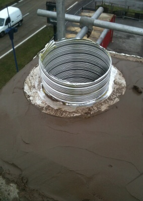 6" - 316 Grade Chimney Liner, Flaunched Mortar & Support Bracket - Stourbridge, West Midlands.